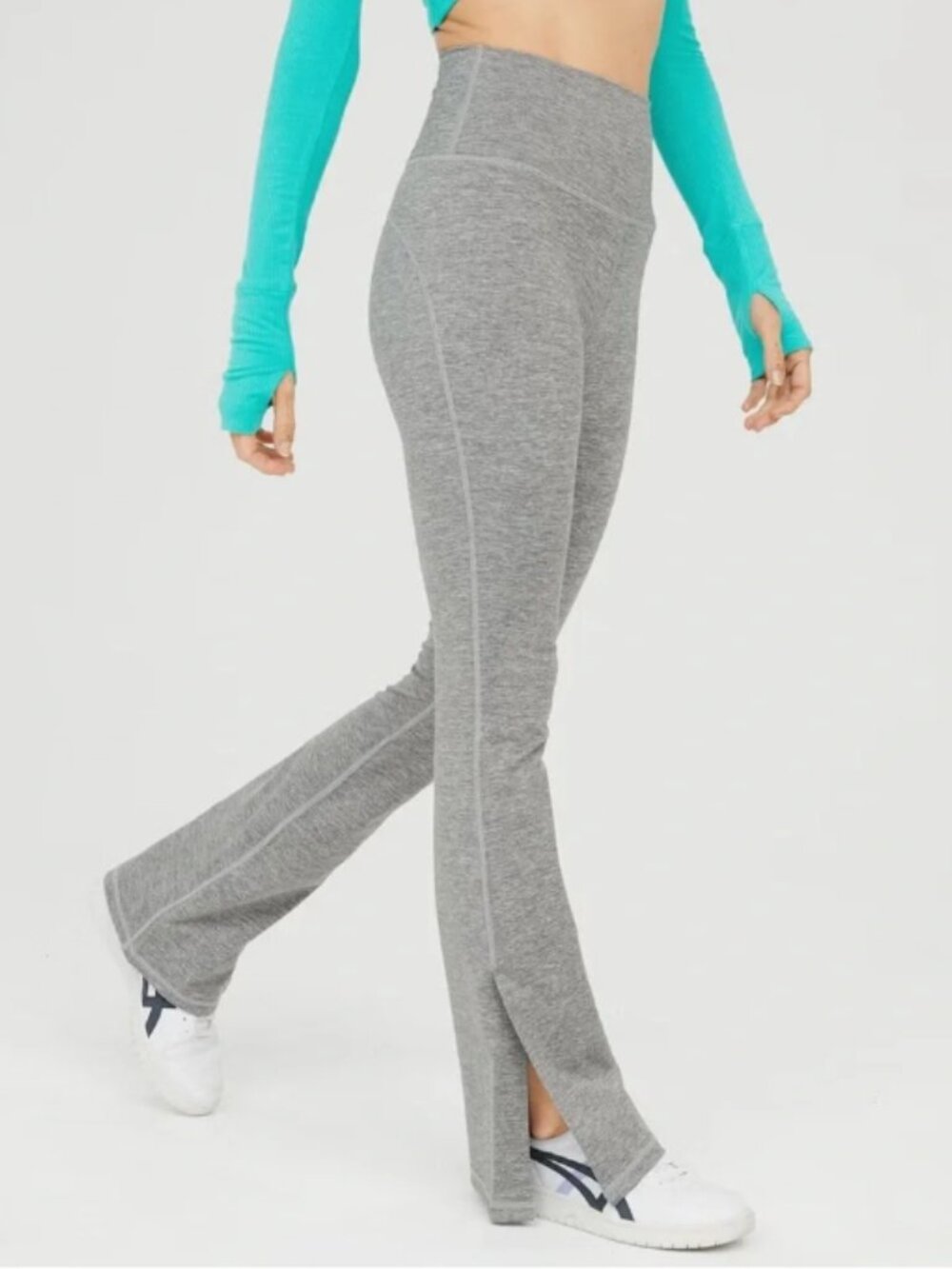 OFFLINE by Aerie - “The Hugger Split-Hem Bootcut Legging” Turquoise XS
